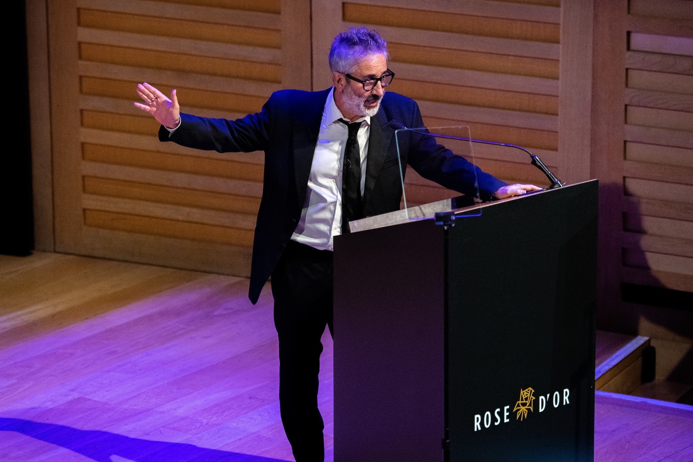 David hosting the Rose d'Or Awards