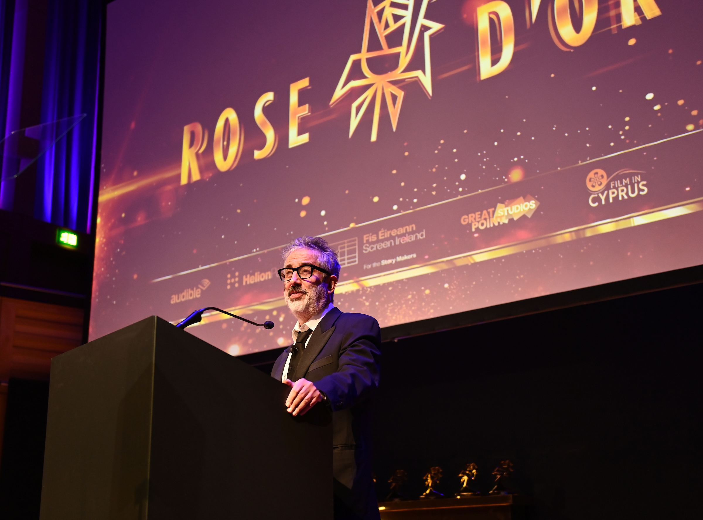 David hosting the Rose d'Or Awards