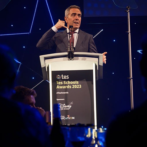 James Nesbitt at the TES Schools Awards 2023